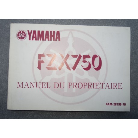 manuel du proprietaire fzx 750 yamaha